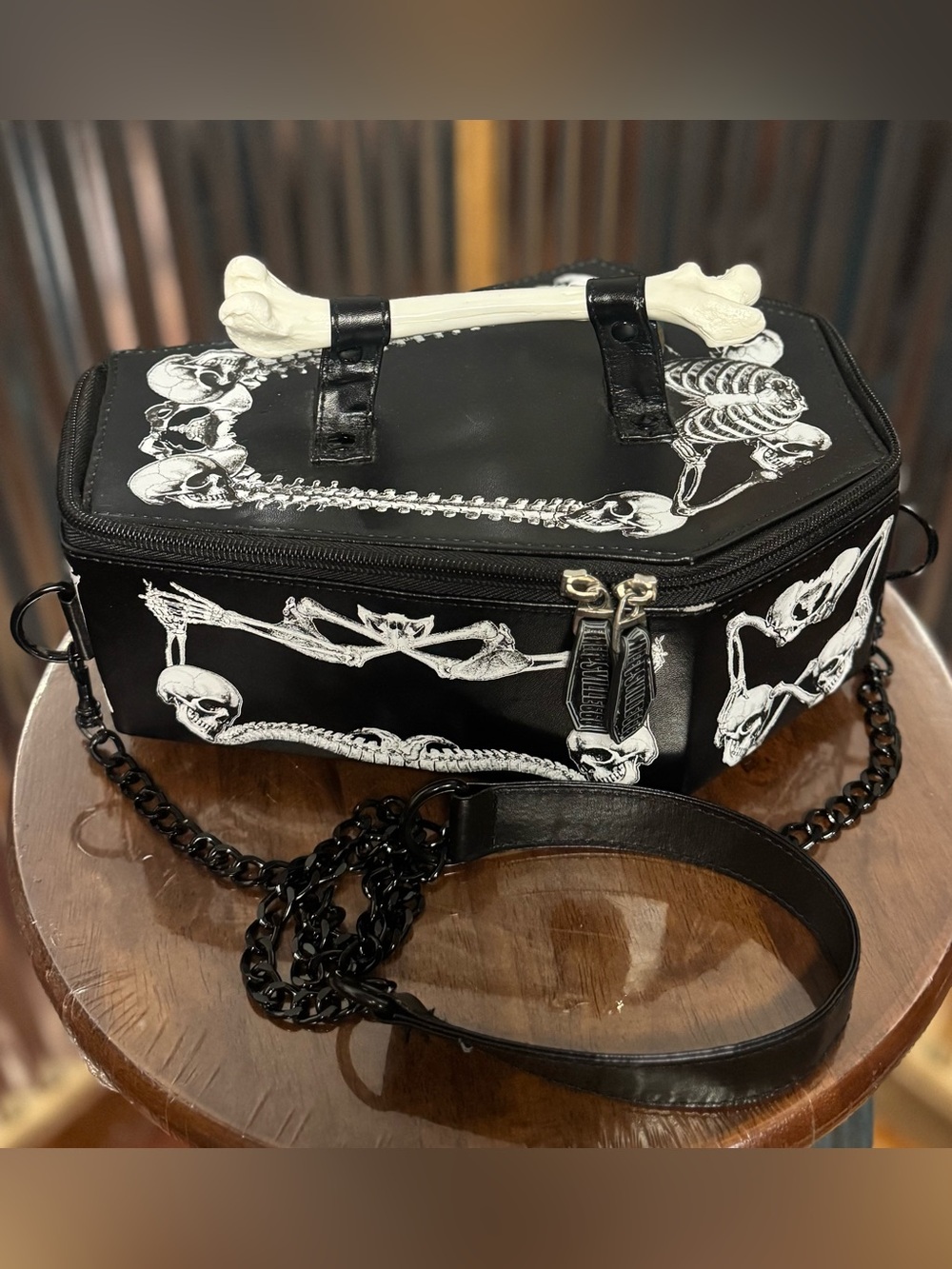 Kreepsville 666 Bag O Bones Coffin Bag wt Resin Bone Handle